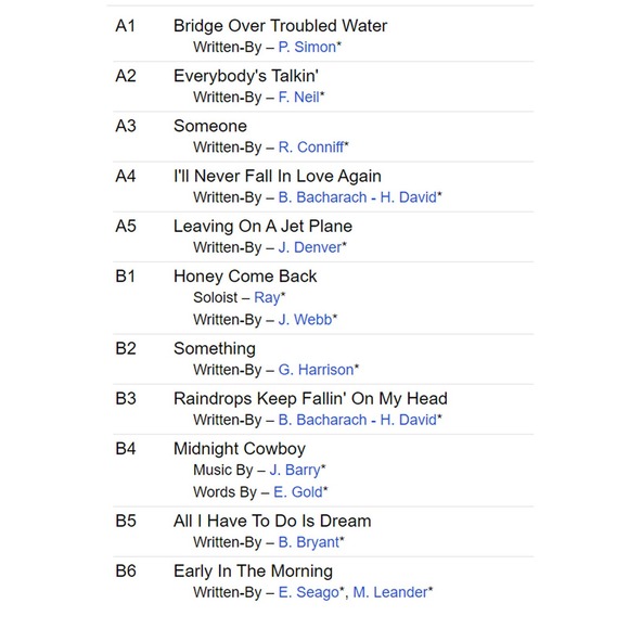 Ray Conniff (11/6/1916-10/12/2002) Bridge Over Troubled Water, 1970, First Press - Picture 7 of 7